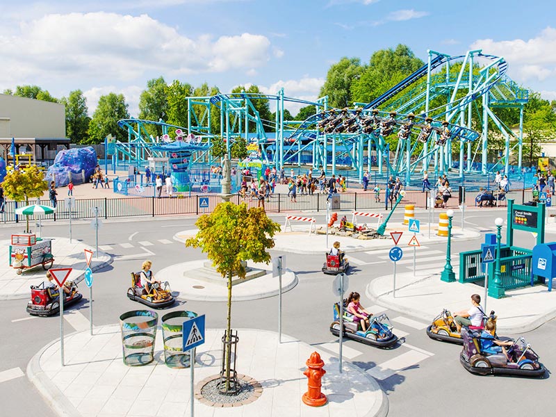 The family friendly roller coaster at Movie Park Germany